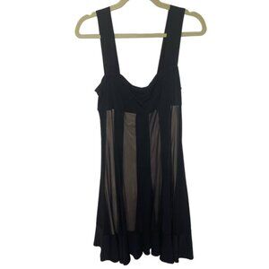 Maggy London Black and Cream Swing Dress Vintage y2K Homecoming, wedding guest